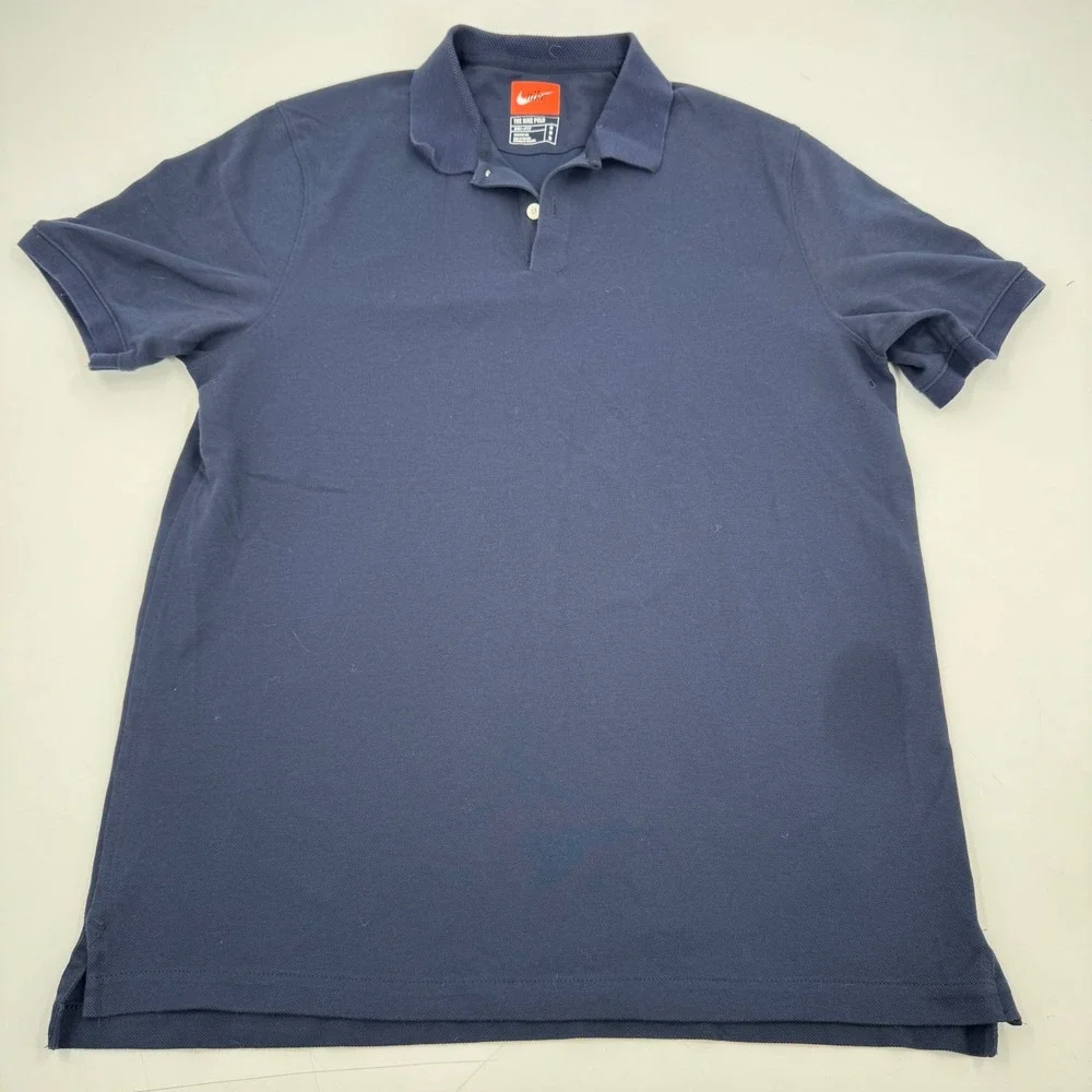 Nike The Nike Polo Kids Medium DRI-FIT Performance Blue Short‎ Sleeve
